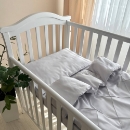 Set lenjerie de schimb pentru patut bebe 3 piese Velvet gri (3)